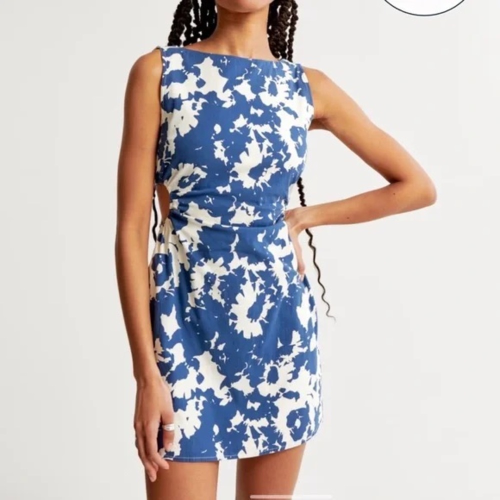 NWT Abercrombie & Fitch Stretch Cotton Cutout Mini Dress